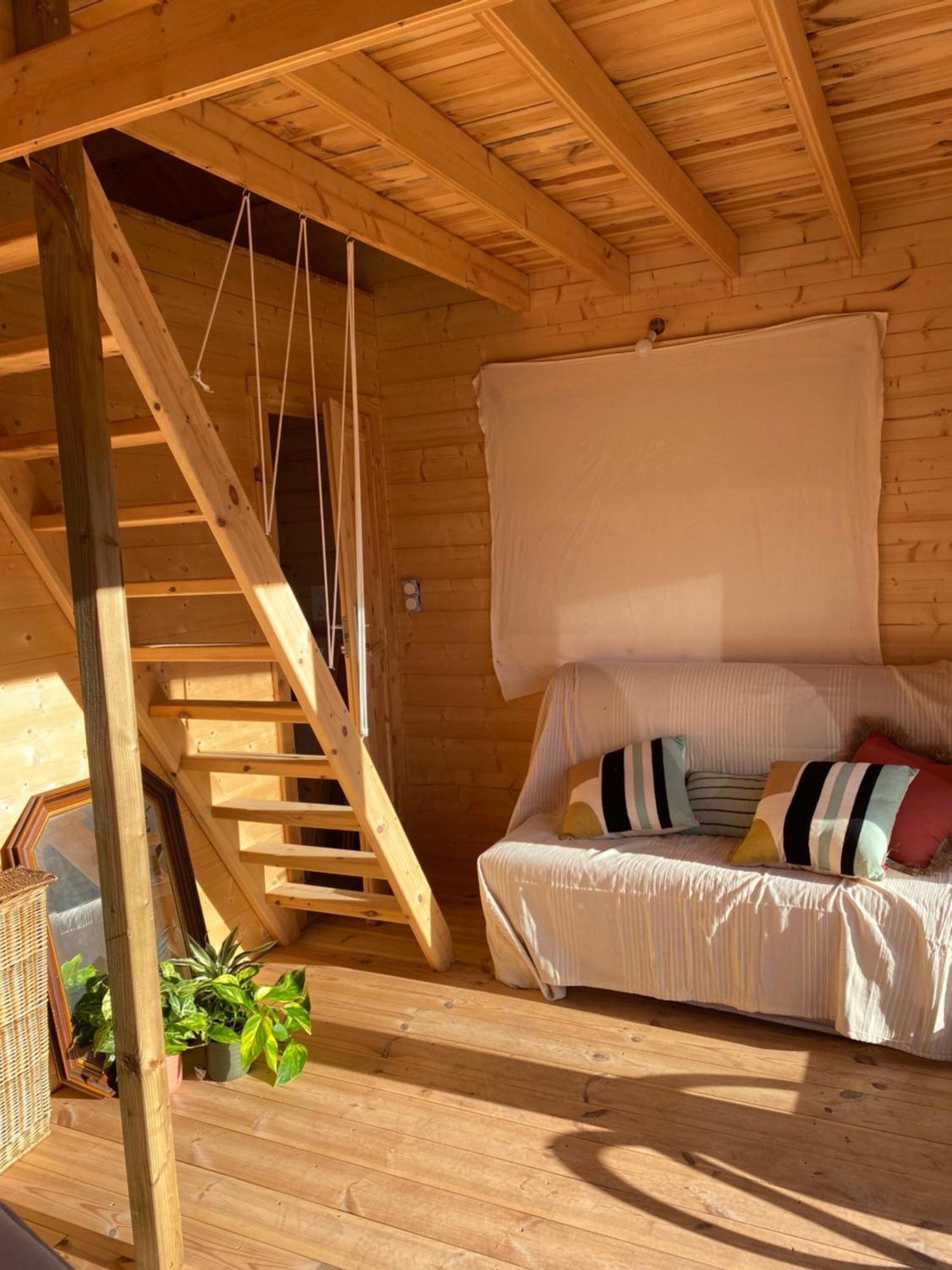 Maison En Bois 1 Chambre 4 Couchages Type Tiny House 格朗维尔 外观 照片